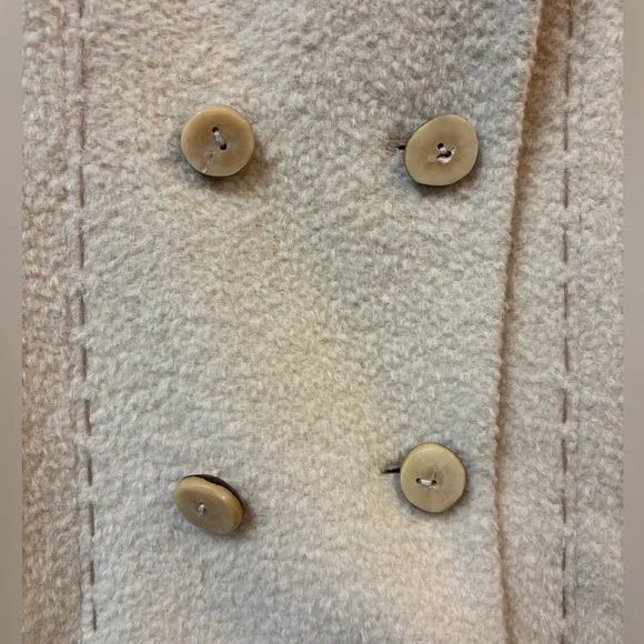 Alpaca 111 Handfinished Alpaca Suri Wool Long Cream Coat - Picture 3 of 9